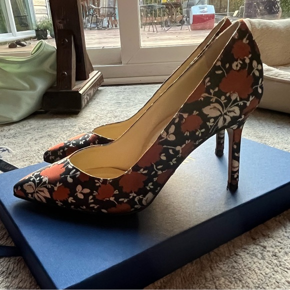 Sarah Flint Perfect Pump 85 IT 36 - US 6 / Autumn Floral Jacquard 3.3 in - Picture 6 of 10
